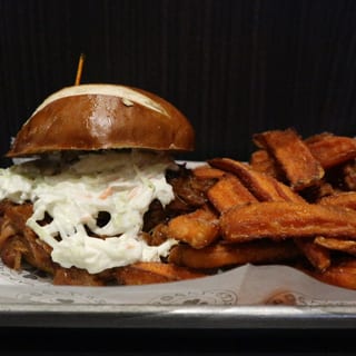 Pulled Pork Po Boy Sandwich