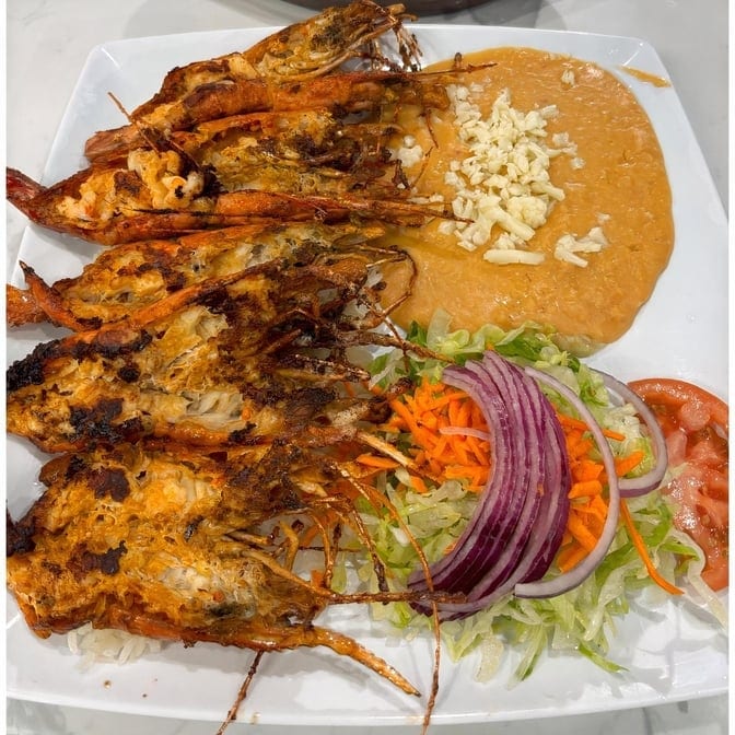 Langostinos a La Plancha / Grilled Prawns.
