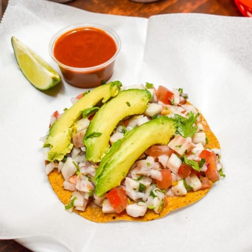 Tostada De Ceviche.