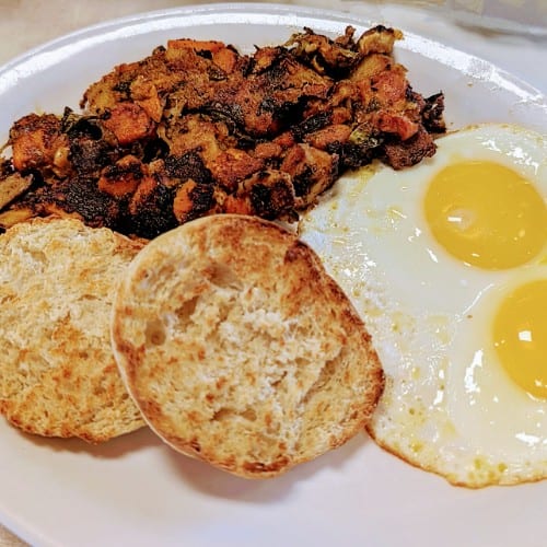Veggie Hash Plate.