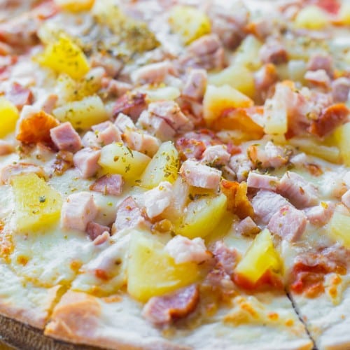 Ham and Pineapple Pizza.