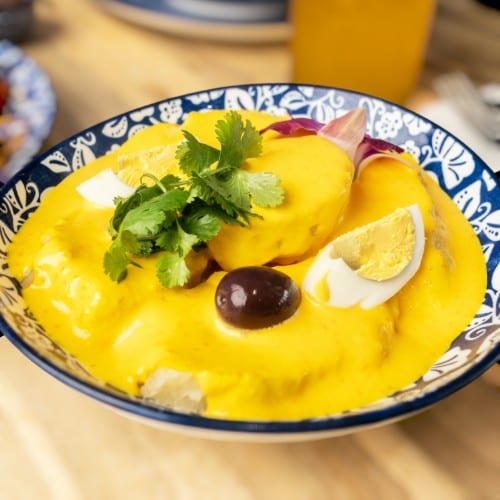 Papa a LA huancaina lunch.