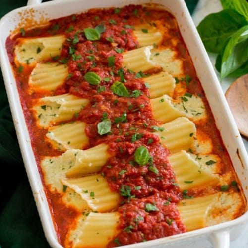 Baked Manicotti.