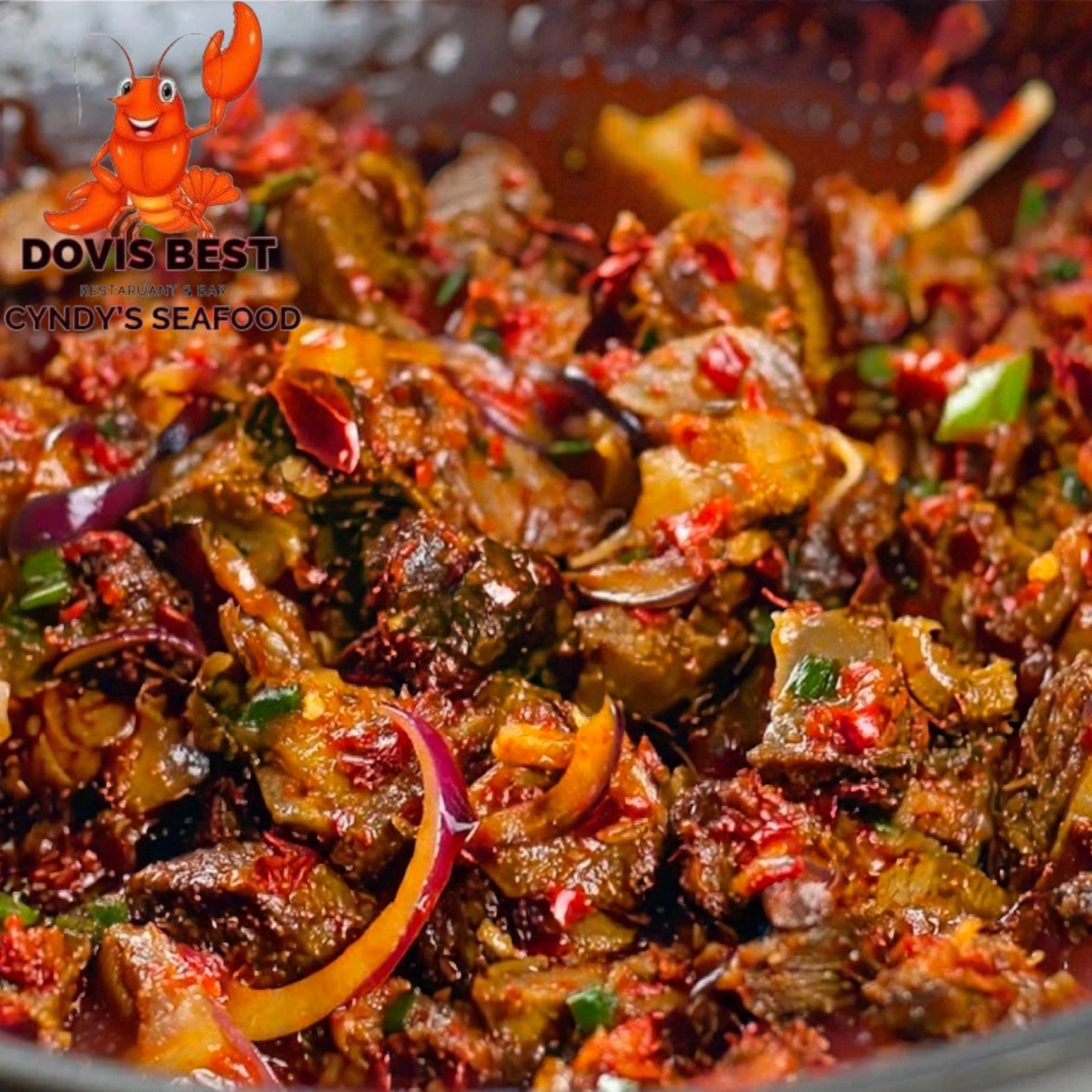 Spicy Goat with White Rice, Boiled Plantains, White Yams.