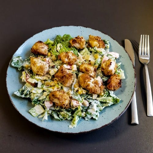 Buffalo Chicken Caesar Salad.