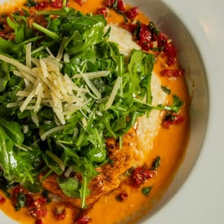 Grilled Salmon Tuscan Style