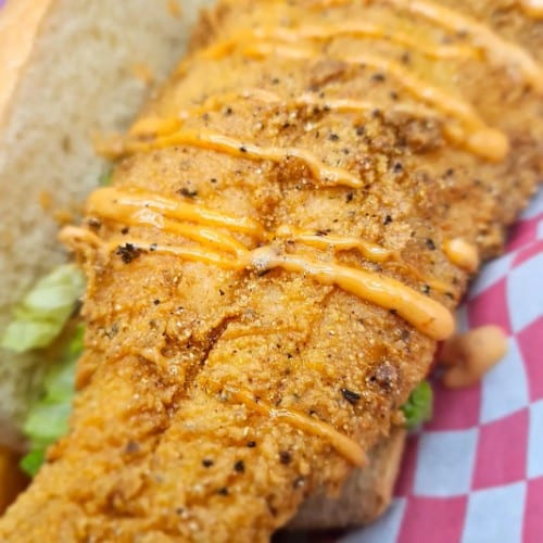 Fried or Blackened Catfish Po'boy.