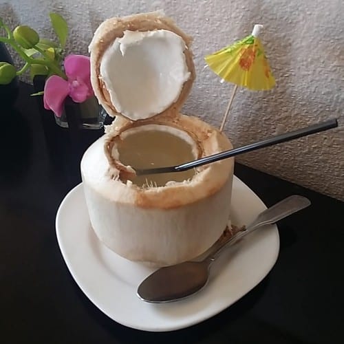 Fresh Young Coconut Juice.