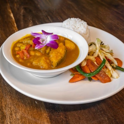 Curry Pumpkin and Chickpeas Dinner.