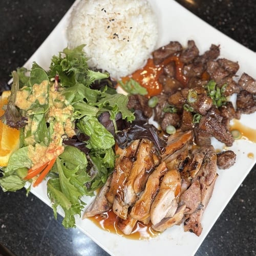 Chicken & Beef Plate.