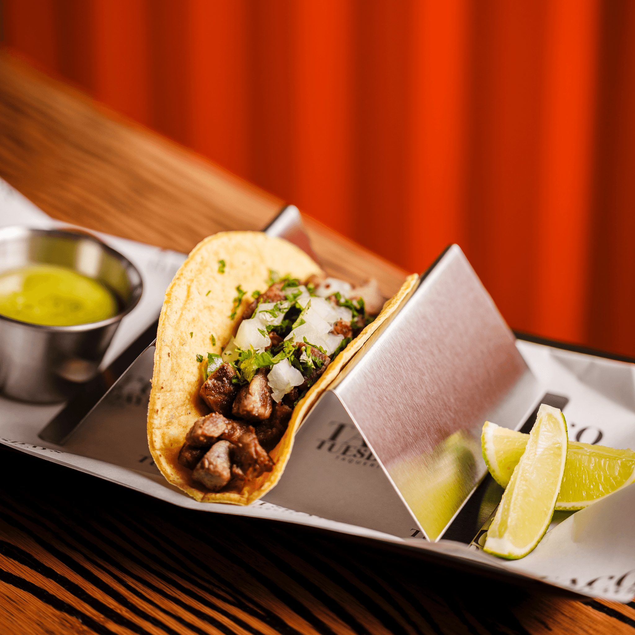 Steak taco (street style).