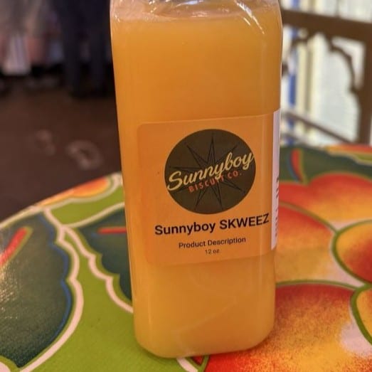 Gallon Sunnyboy Skweez Orange Juice.