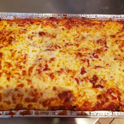 #1 Chic Parm, baked ziti, SPO, Salad.