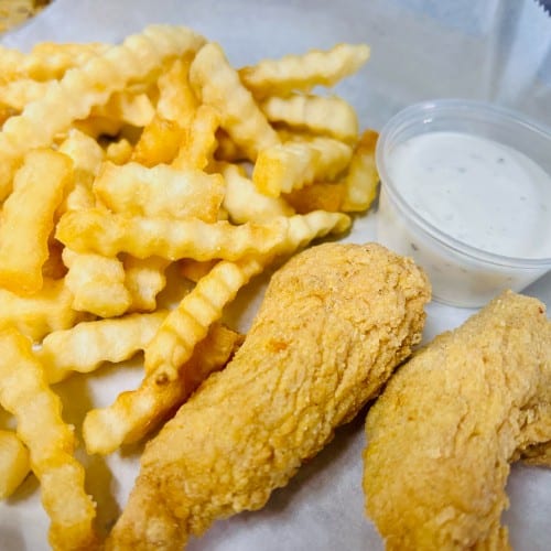 Kids Chicken Tenders & Fries.