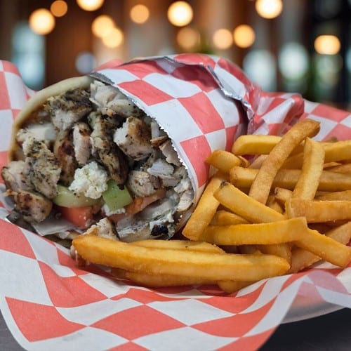 Greek Wrap with Chicken.