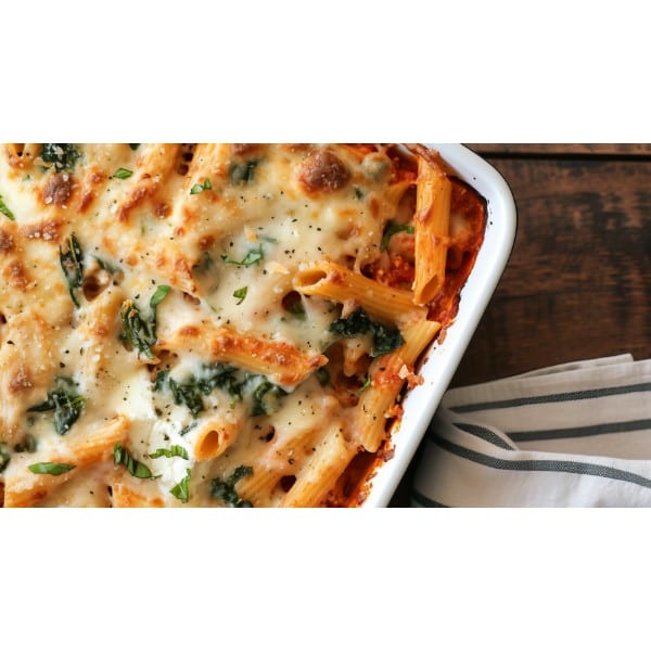 Baked Ziti Sicilian Style.