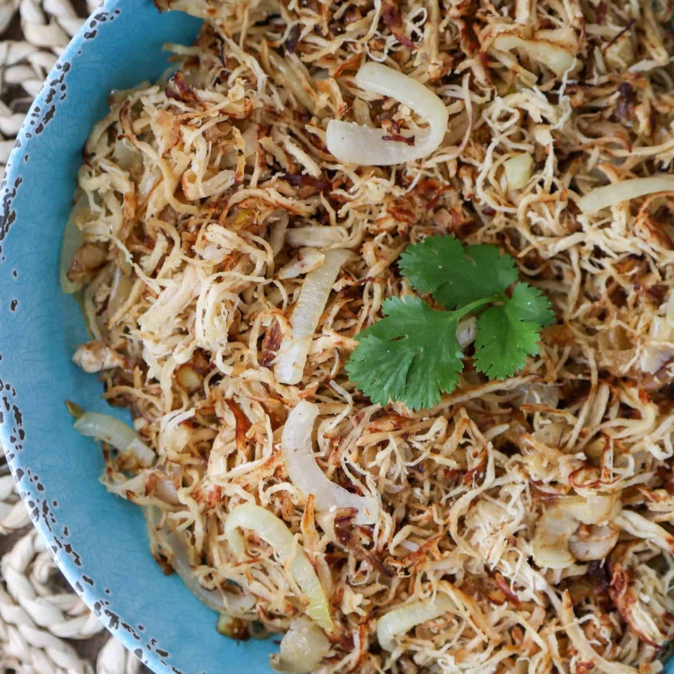 Chicken vaca frita tray.