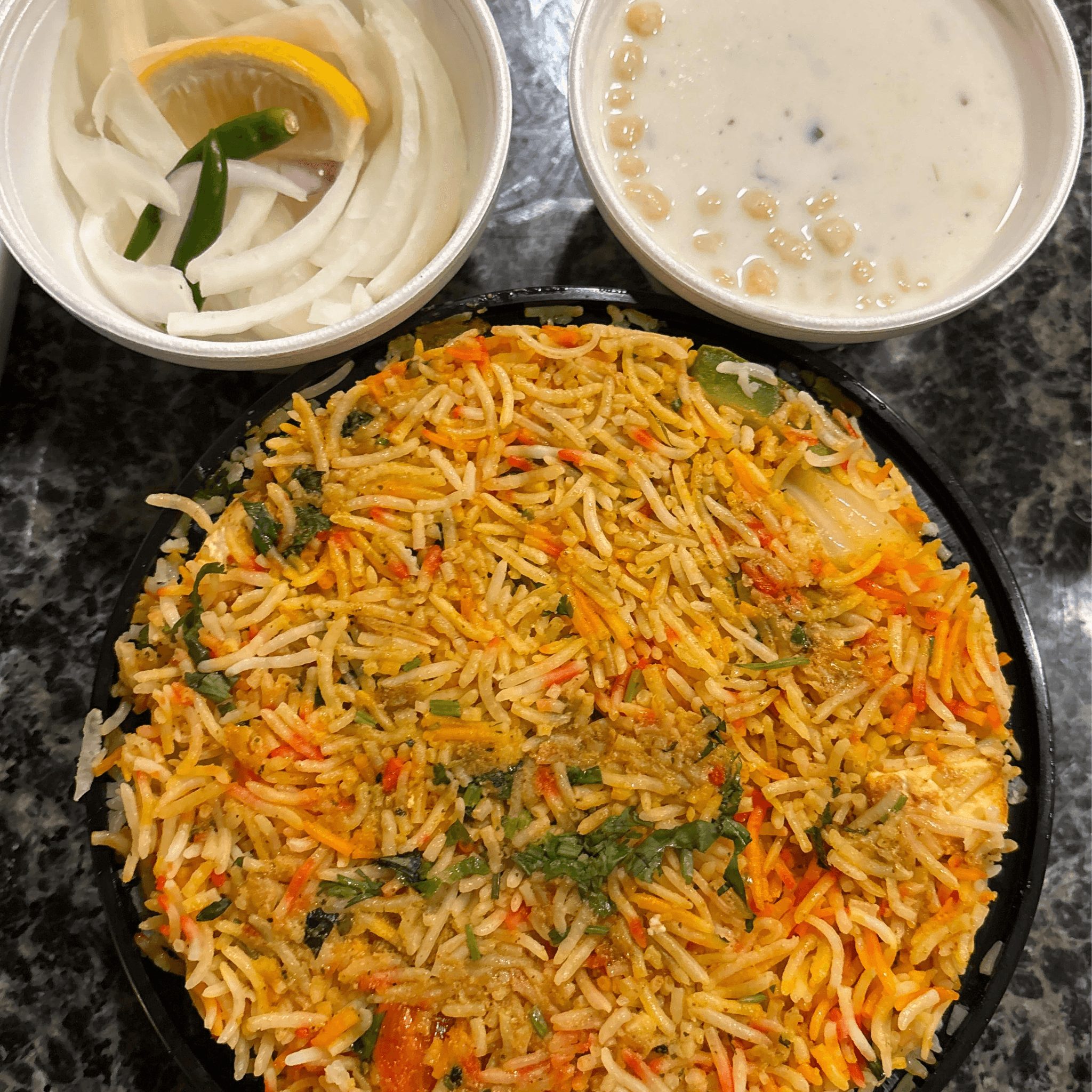 Paneer Tikka Biryani.