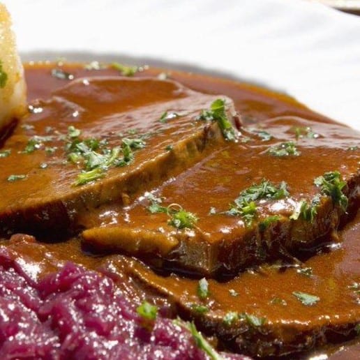 Sauerbraten "Dip" Sandwich.