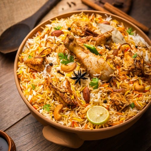 Bucket Hyderabadi Chicken Dum Biryani.