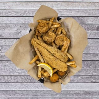 Jumbo Shrimp (6) & Catfish (1)