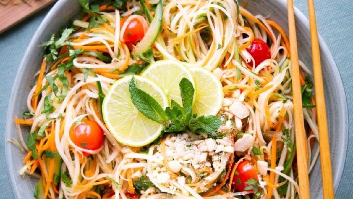 Veggie Papaya Salad - Goi Du Du Chay.