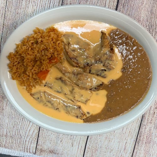 Chicken Chile Con Queso.