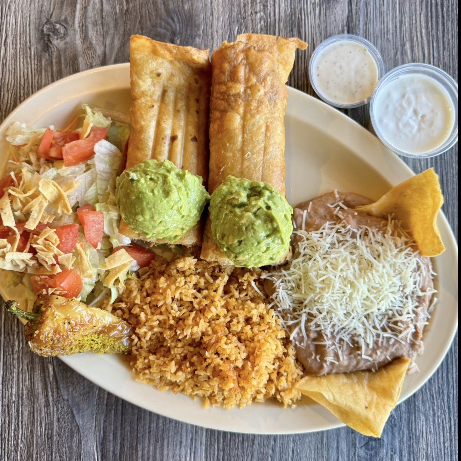 Chicken Flauta Combo.