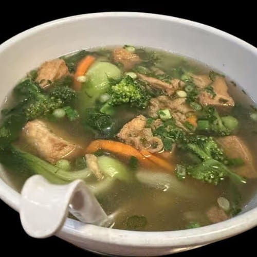 Vegetable Noodle Soup with Tofu.