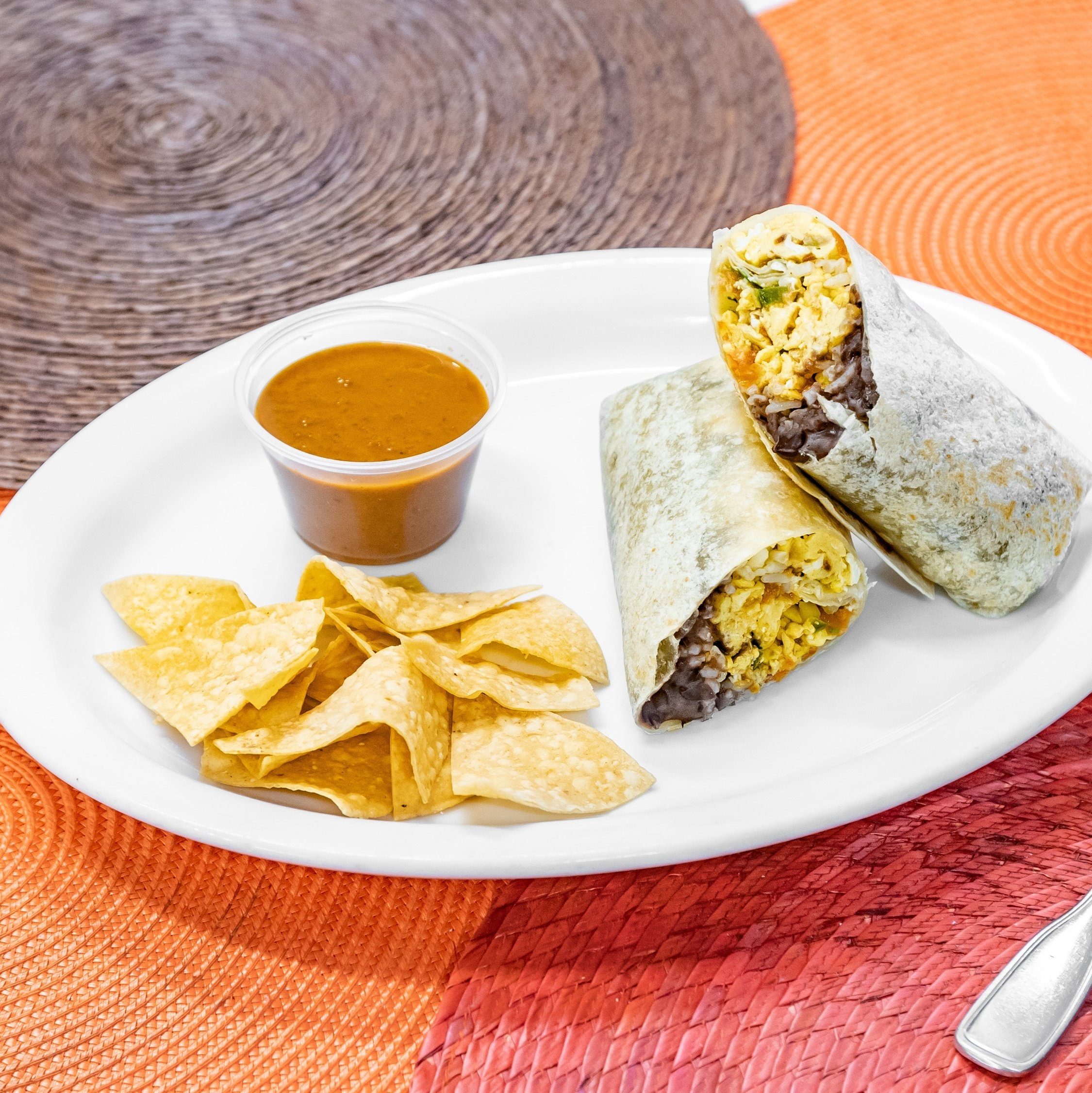 Breakfast Burrito - Huevos a La Mexicana.