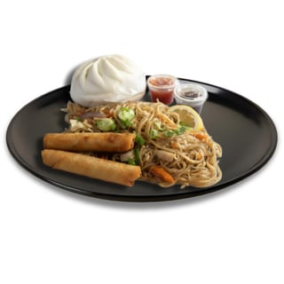 C4 - Subic Pancit with 2 Pieces Lumpia & 1 Siopao