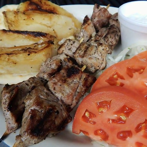 Shish-Kabob (Pork) Plate.