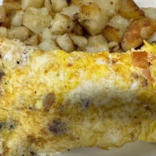 Bacon, Tomato Cheddar Omelette.