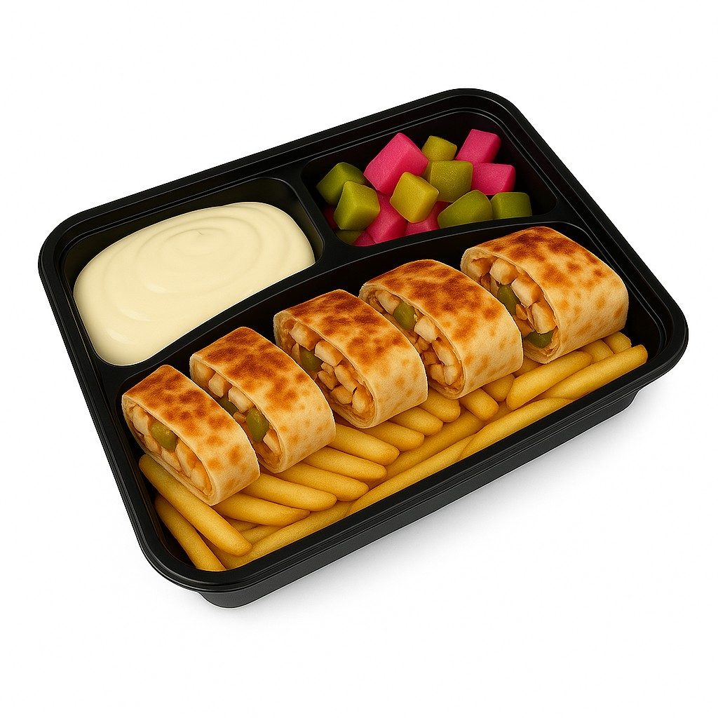 Chicken Shawarma Arabic Meal.