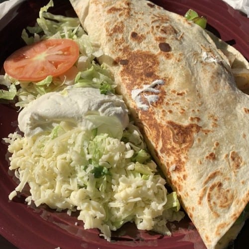Fiesta Shrimp Quesadilla.