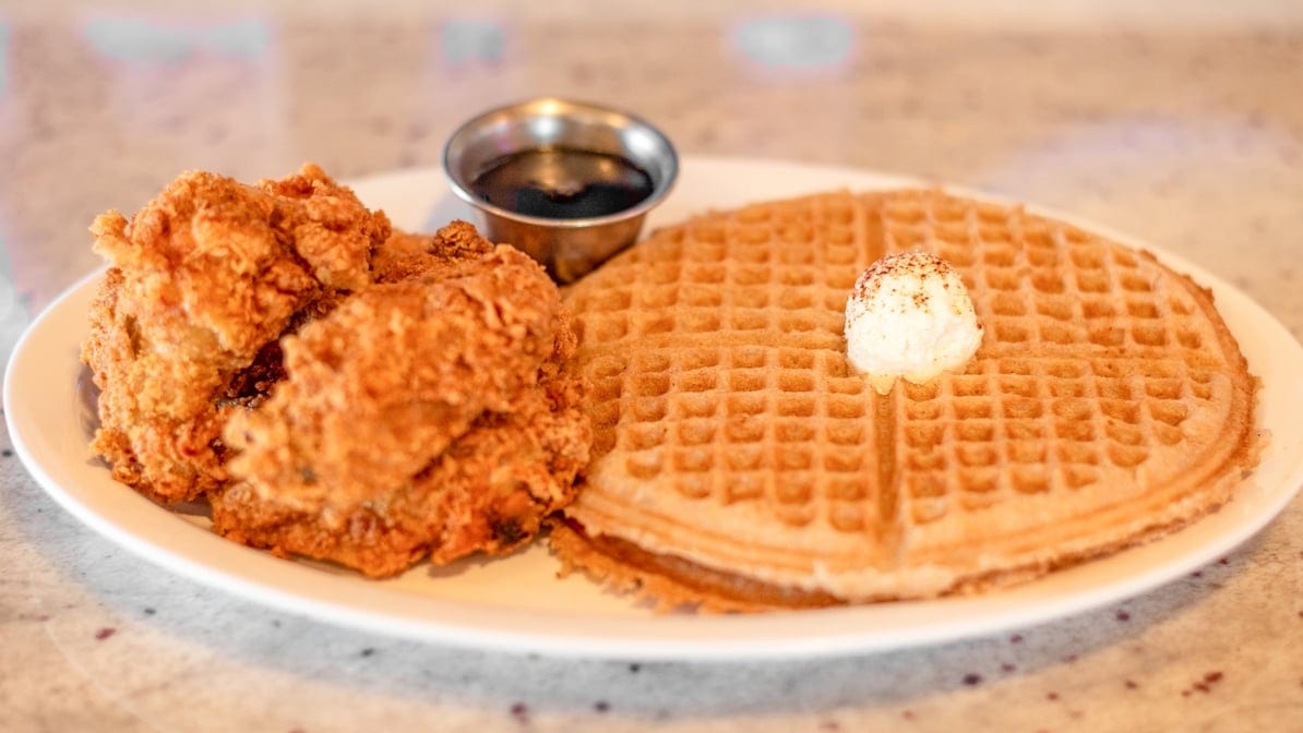 6 Wings & 2 Waffles.