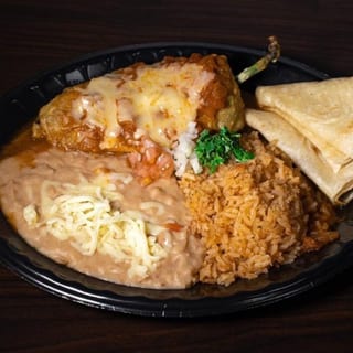 Chile Relleno Enchilada Plate