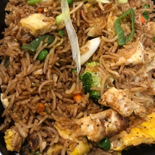 Fried Rice Meat Combo.