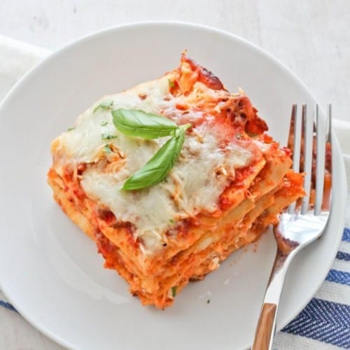 Lasagna w/ Chicken & Beef.