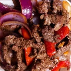 Lomo Saltado Sandwich Wrap.