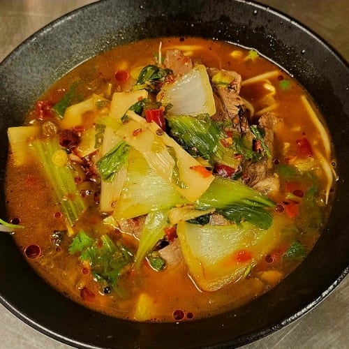 N14. Szechuan Style Beef Noodle Soup.