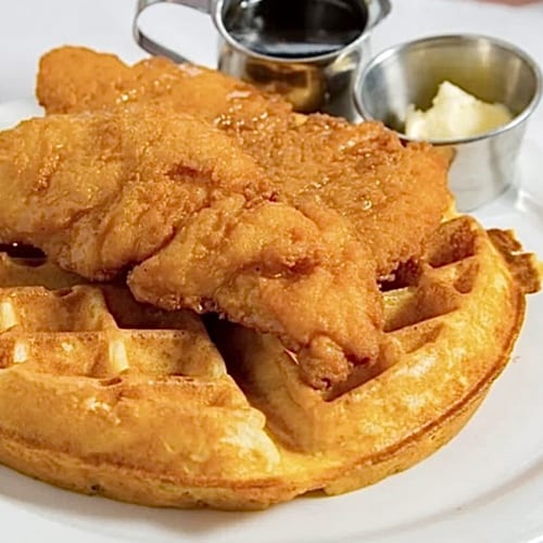 Chicken  & Waffles.