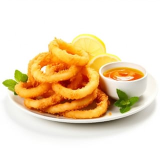 Fried Calamari with Cocktail Sauce