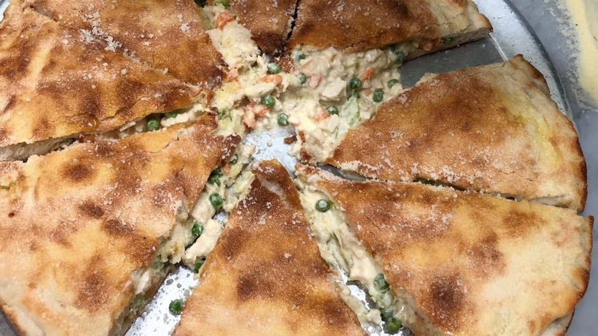 Chicken Pot Pie Pizza.