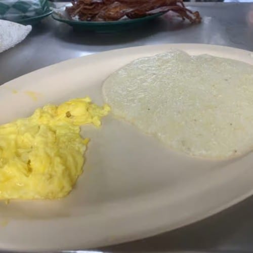 Egg, Side, and Bread Plate.