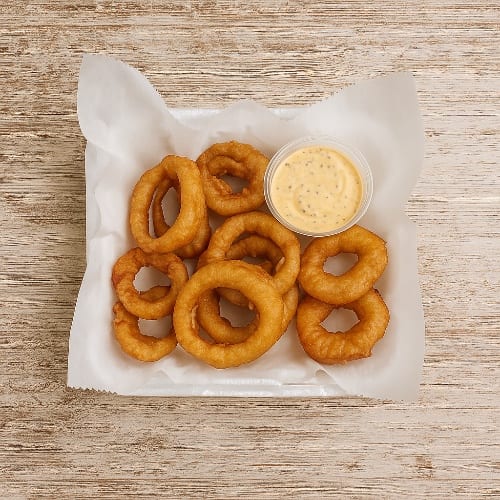 Beer Battered Onion Rings.