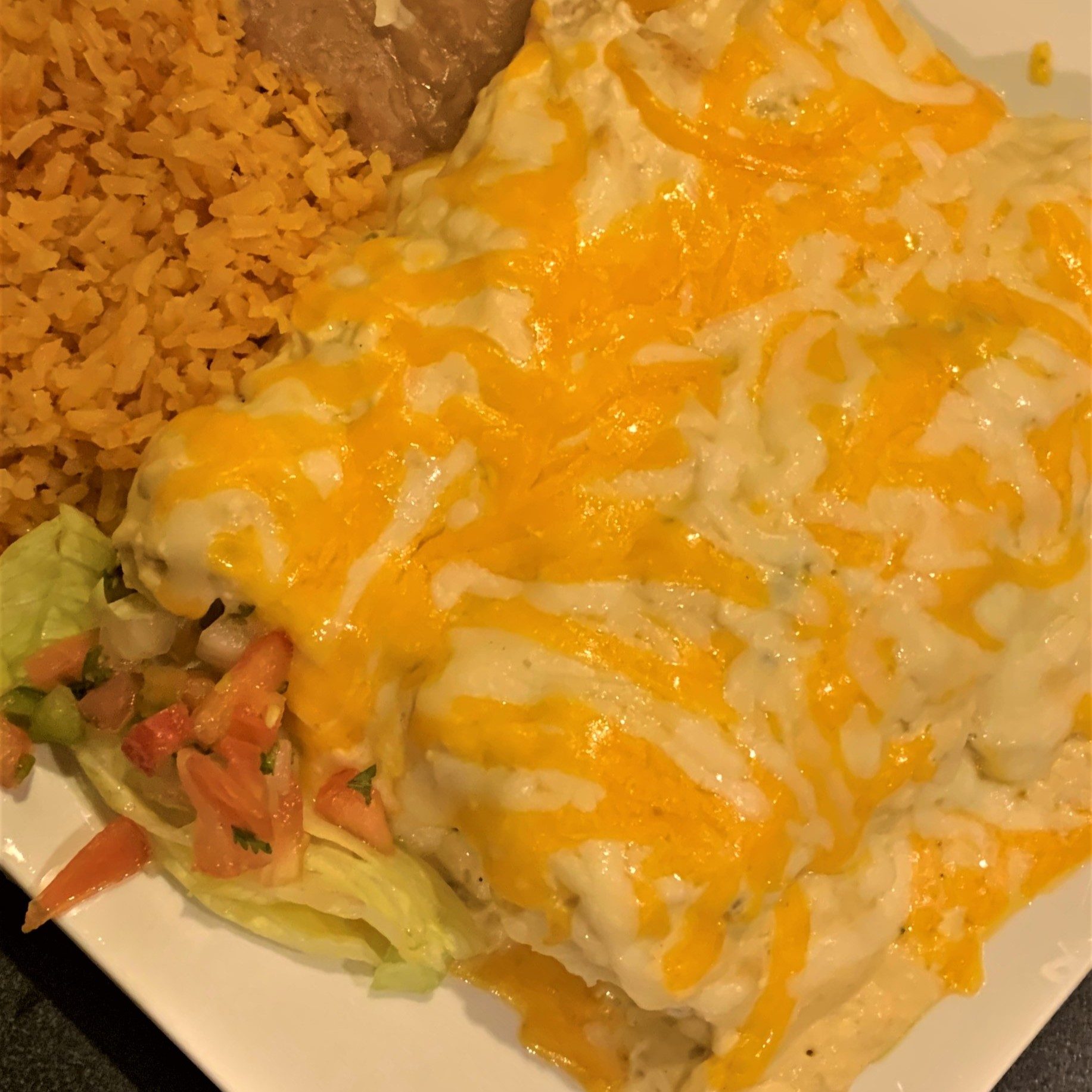 SEAFOOD ENCHILADAS.