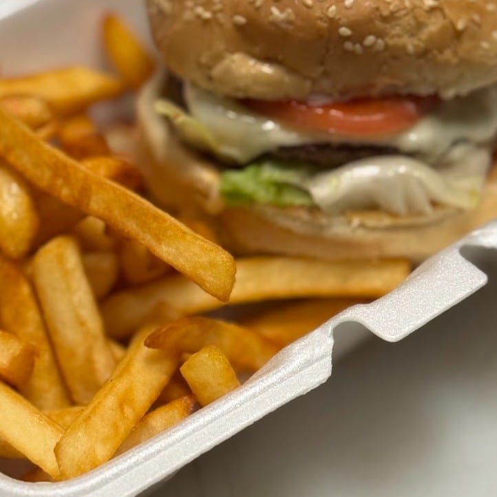 Cheeseburger basket.