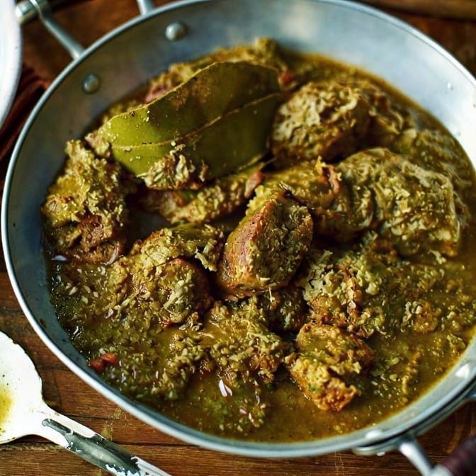 Chicken, Beef, Lamb or Goat Saag.