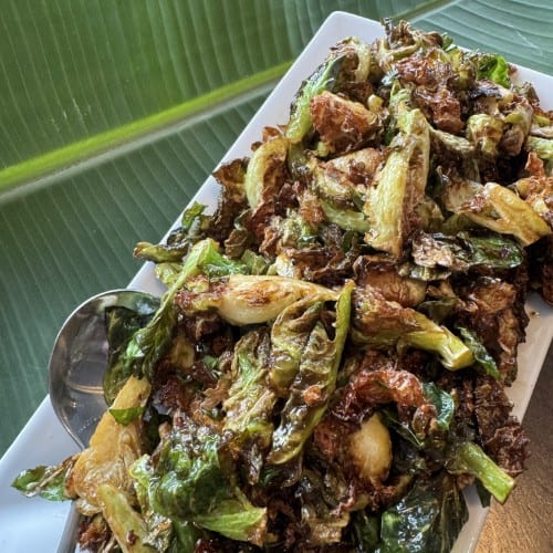 Crispy Brussels Sprouts.